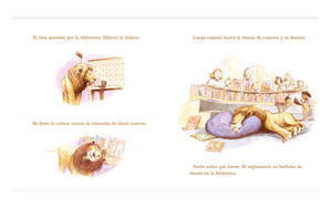 León de biblioteca