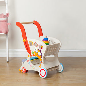 Carrito de mercado de madera