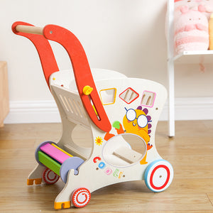 Carrito de mercado de madera